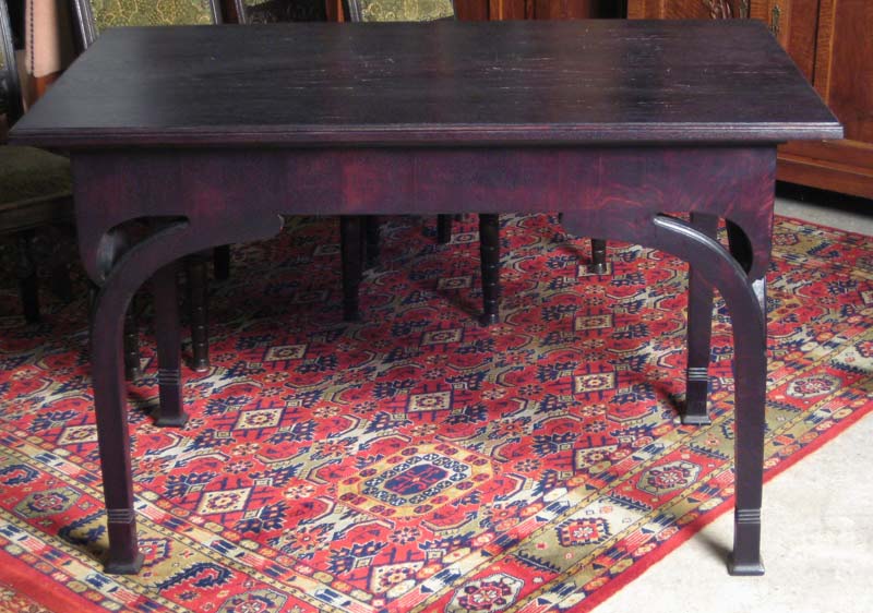 Formschöner gebeizter Jugendstil Tisch 1 Formschöner gebeizter Jugendstil Tisch