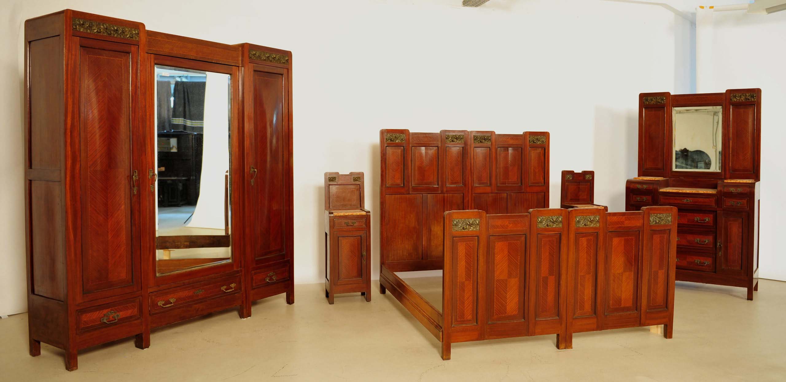 Französisches Jugendstil Schlafzimmer aus Mahagoni 3 Französisches Jugendstil Schlafzimmer aus Mahagoni