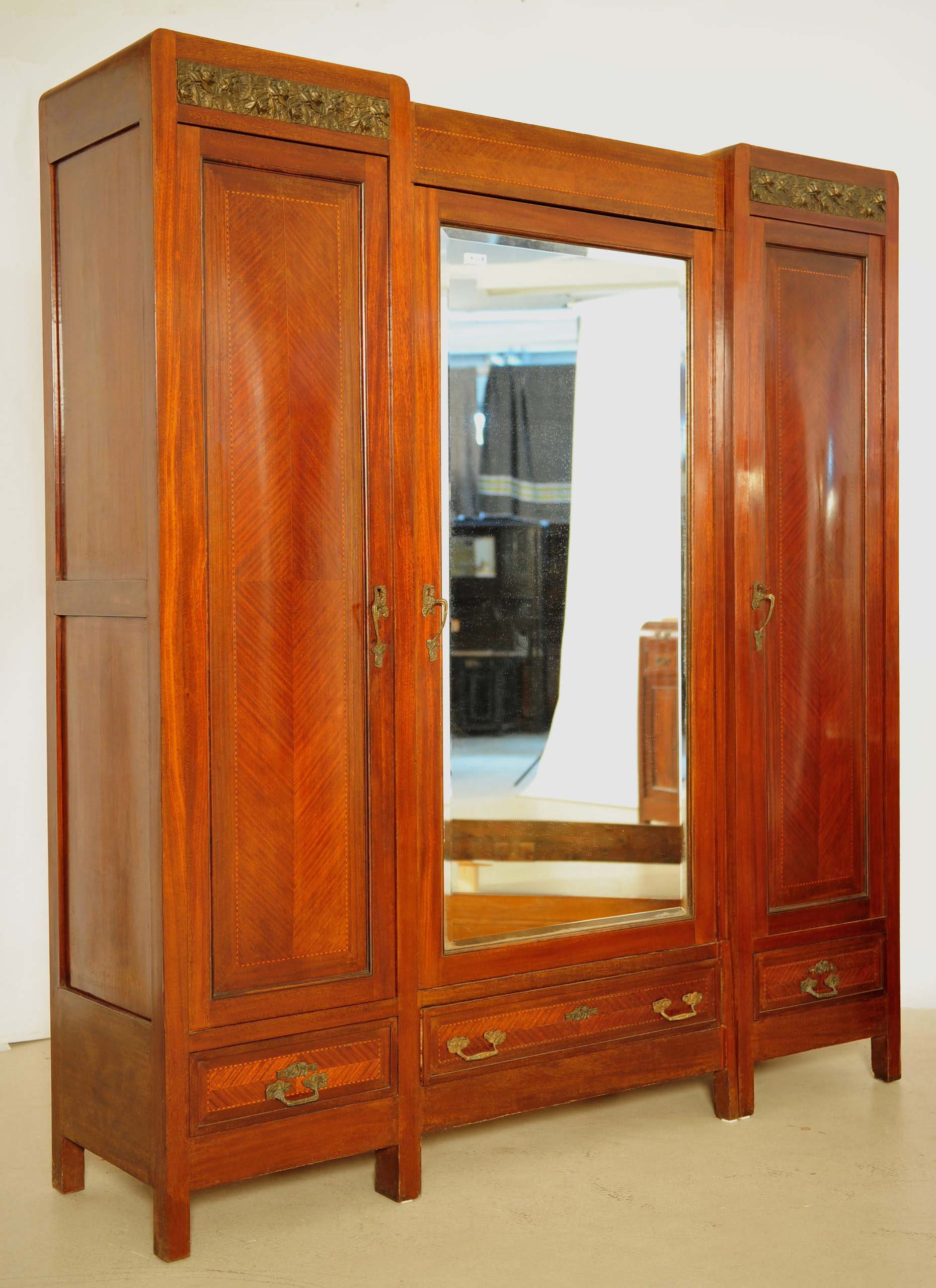 Französisches Jugendstil Schlafzimmer aus Mahagoni 4 Französisches Jugendstil Schlafzimmer aus Mahagoni