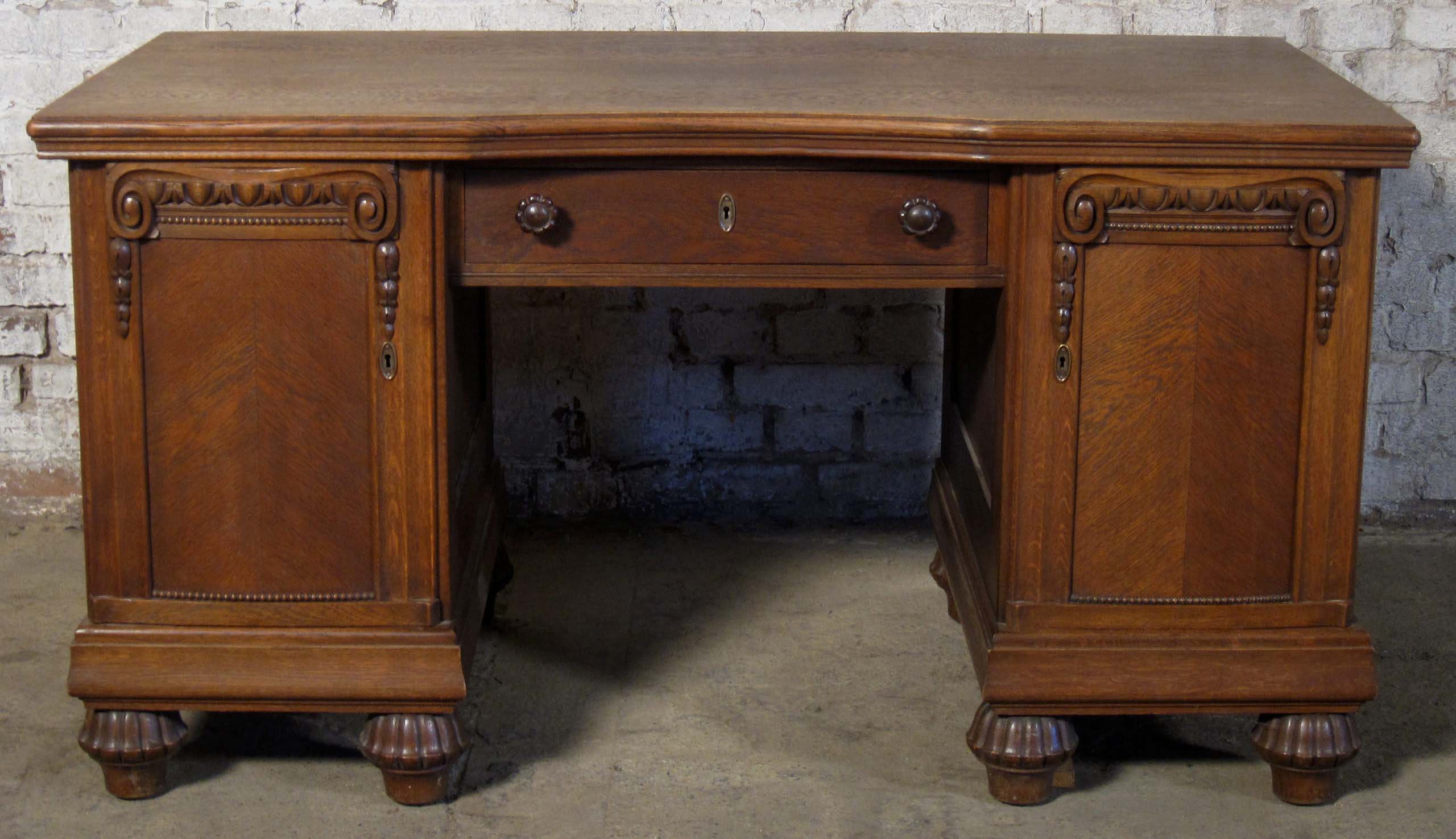 Berliner Eiche Schreibtisch 2 Berliner Eiche Schreibtisch