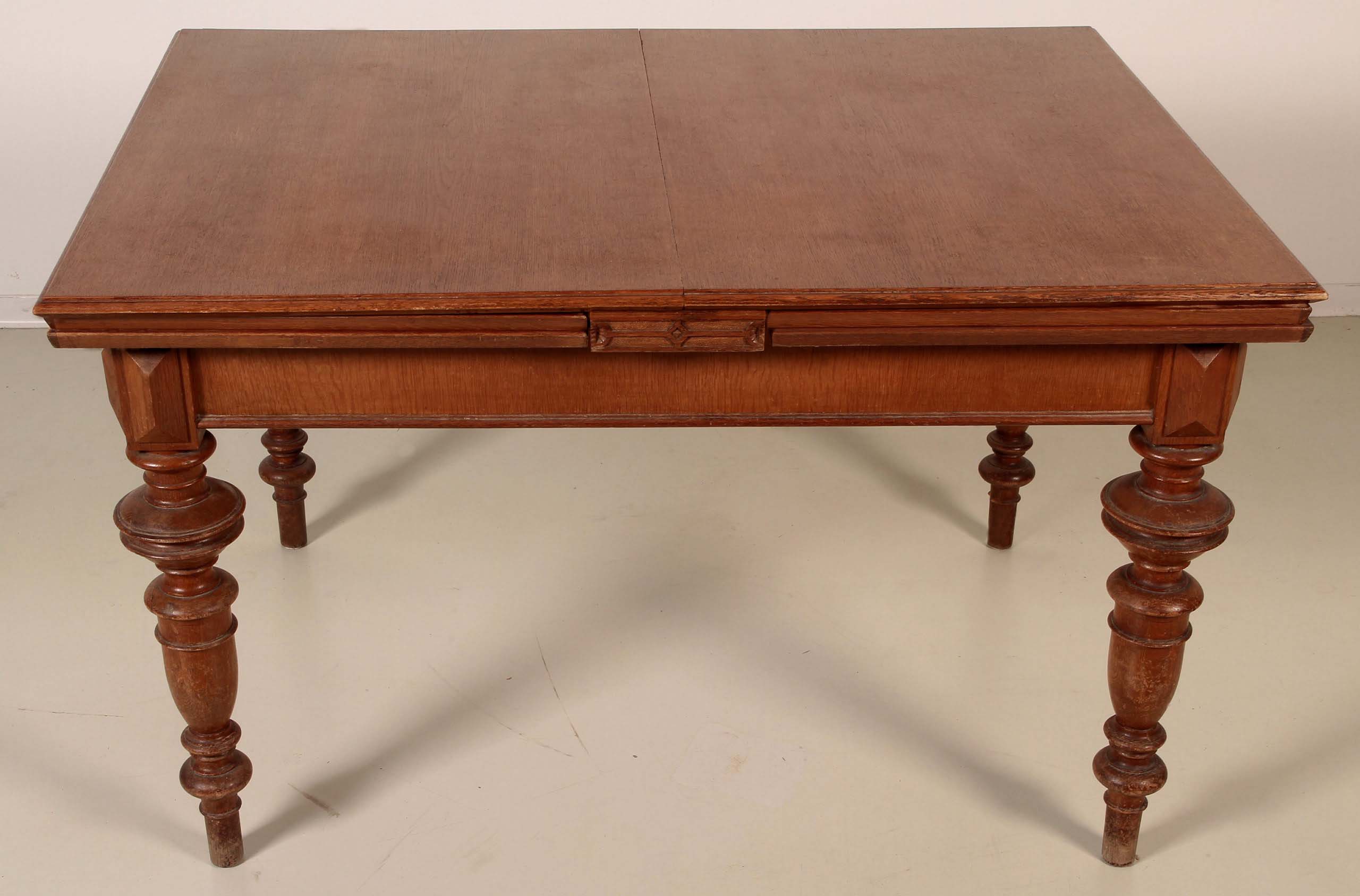 Gründerzeit Auszugstisch aus Eiche 2 Gründerzeit Auszugstisch aus Eiche