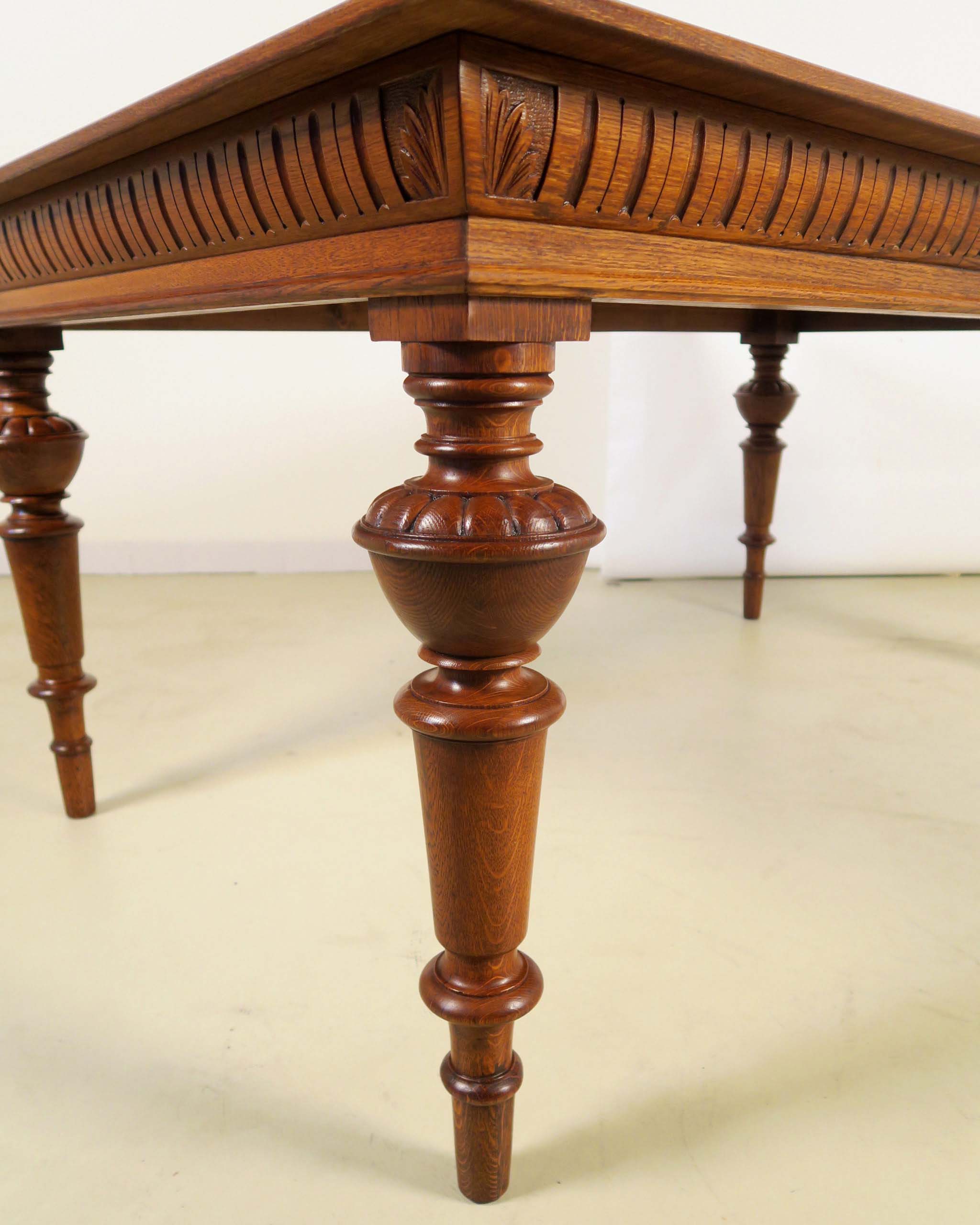 Restaurierte Gründerzeit Tafel aus Eiche 4 Restaurierte Gründerzeit Tafel aus Eiche