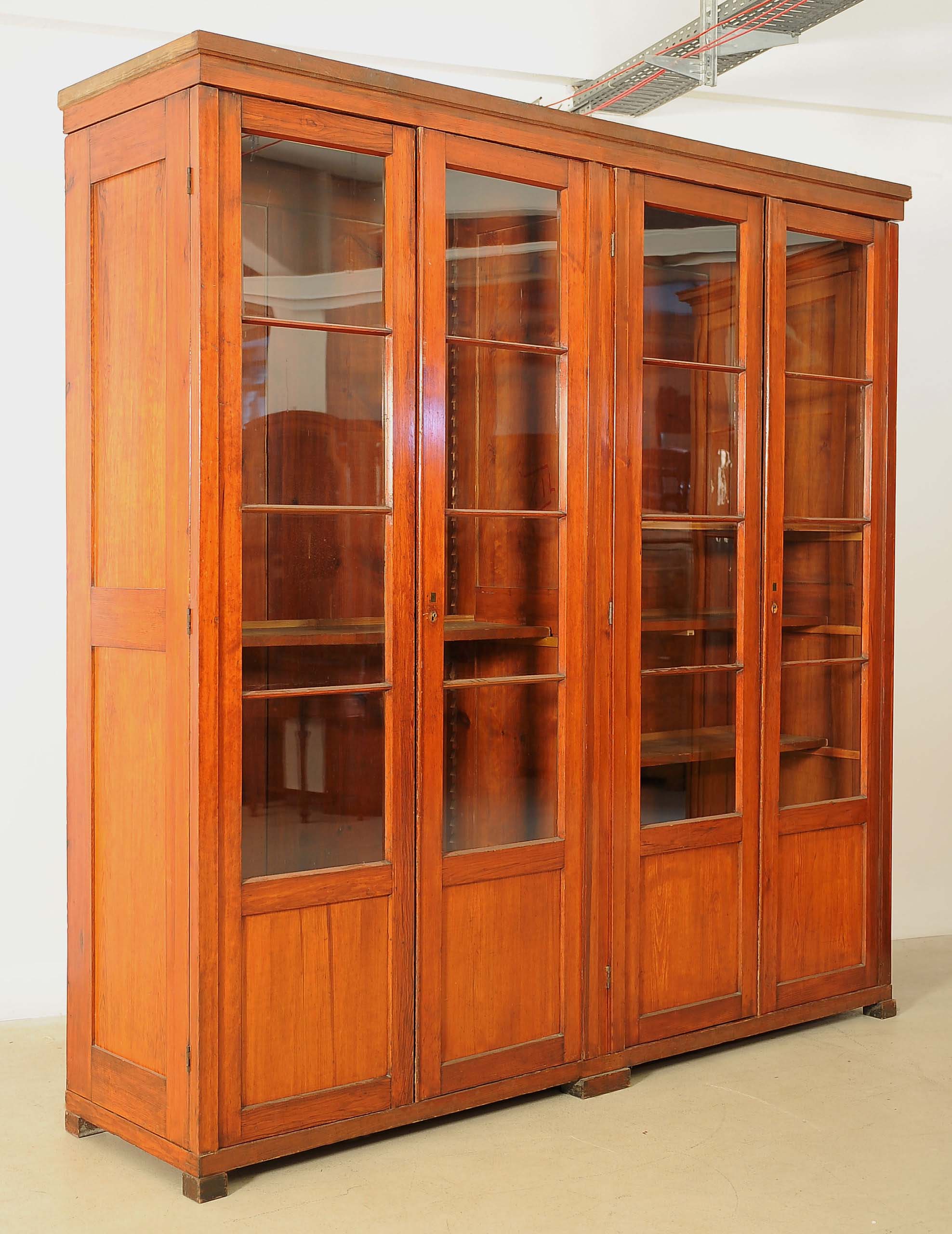 Jugendstil Bibliothek aus Weichholz 3 Jugendstil Bibliothek aus Weichholz