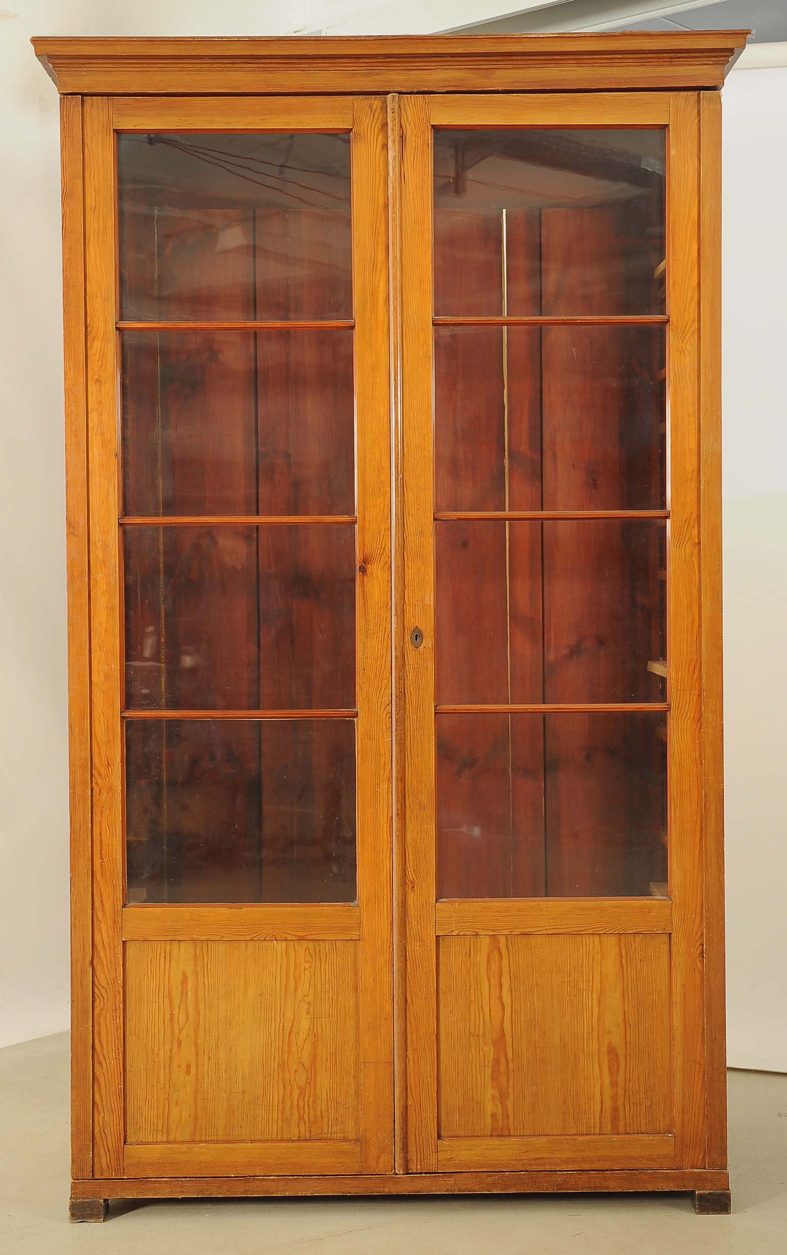 Jugendstil Bibliothek aus Weichholz 5 Jugendstil Bibliothek aus Weichholz