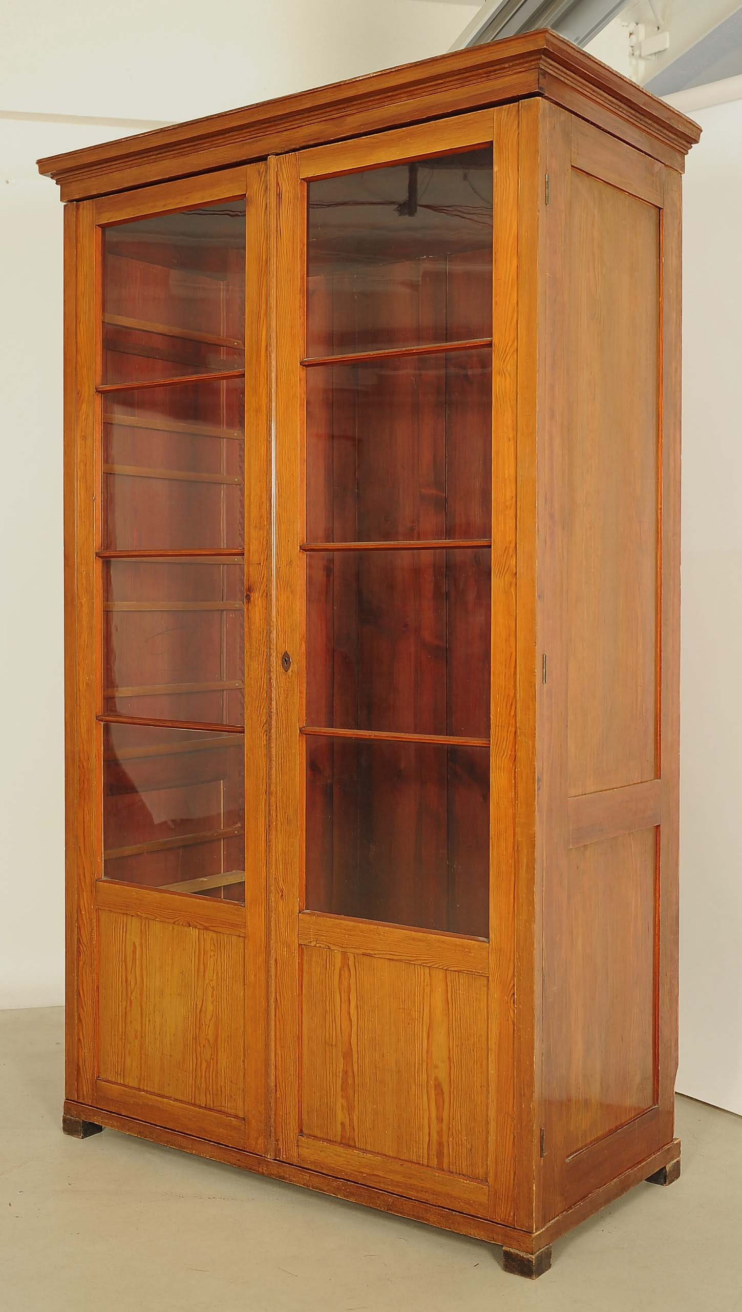 Jugendstil Bibliothek aus Weichholz 6 Jugendstil Bibliothek aus Weichholz