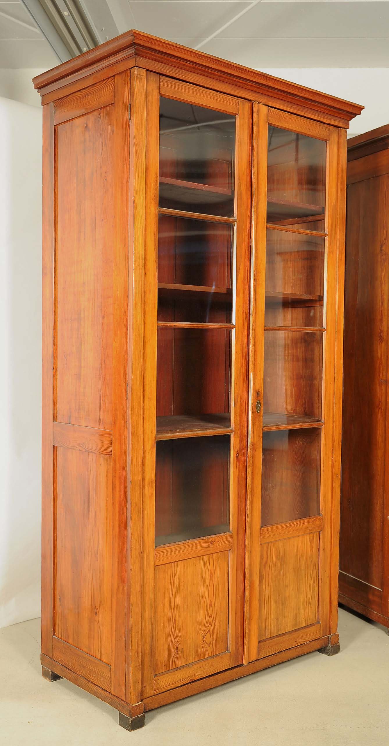 Jugendstil Bibliothek aus Weichholz 10 Jugendstil Bibliothek aus Weichholz